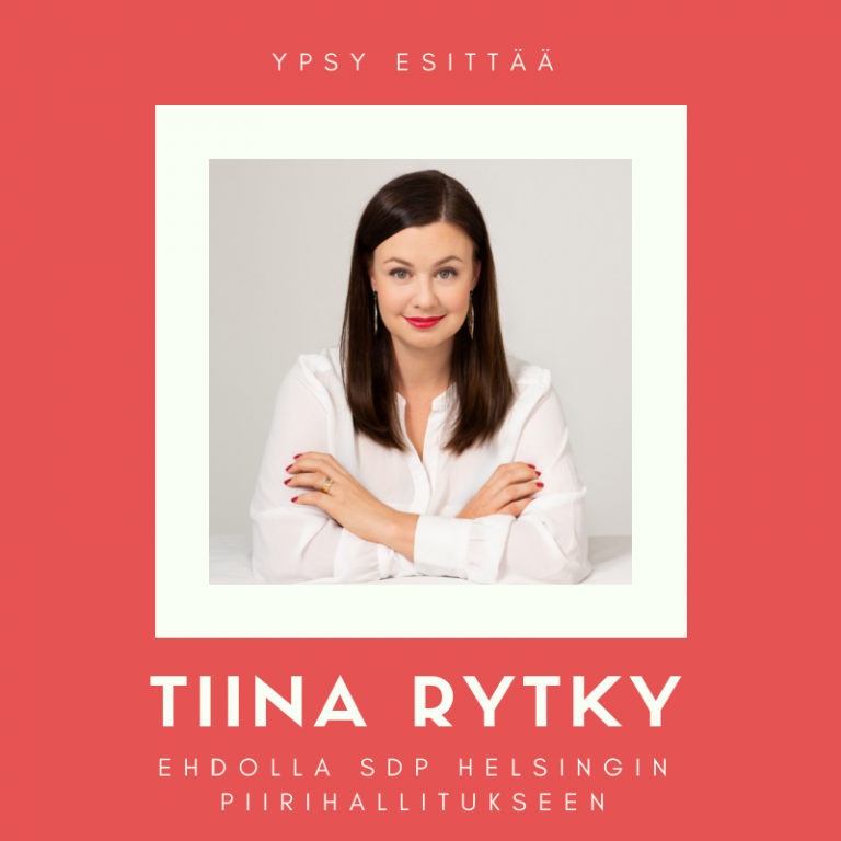 YPSY esittää Tiina Rytkyä SDP Helsingin piirihallitukseen